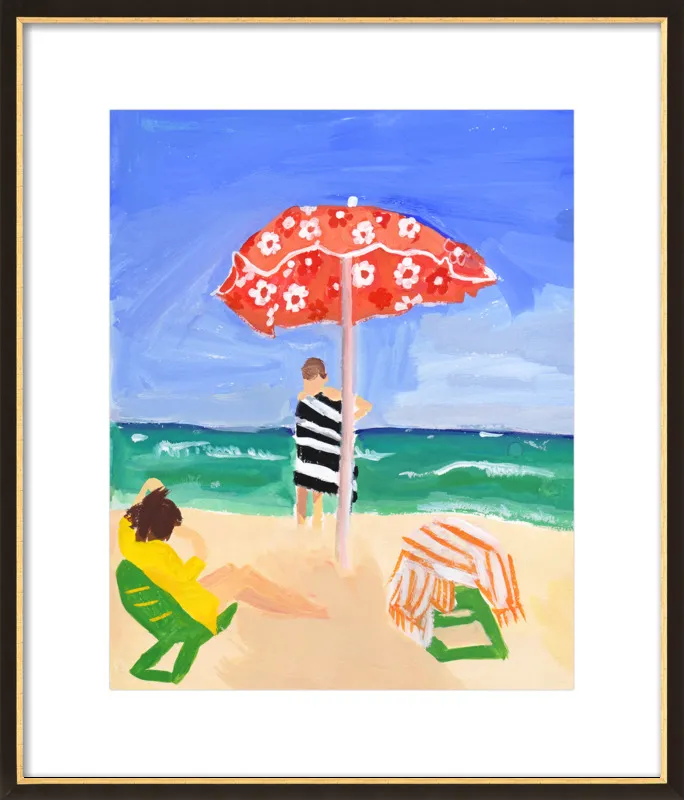 Italian Beach Umbrella by Jackie Mancuso for Artfully Walls