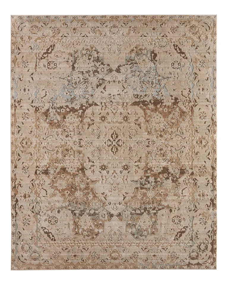 Xaviera Powerloomed Traditional Gray/Multicolor Runner Rug (3'1"X9' RNR)