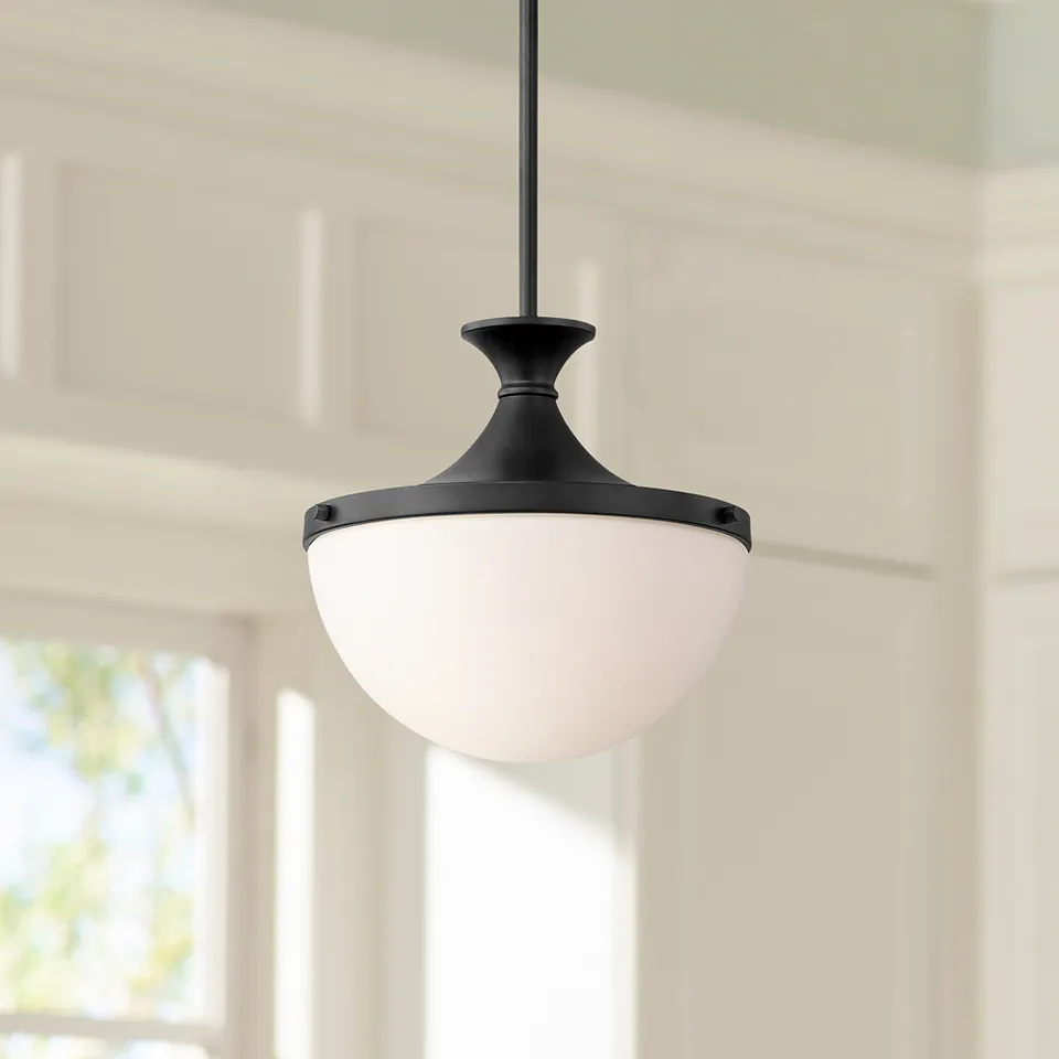 Possini Euro Giacomo 11 1/2" Wide Matte Black Mini Pendant Light