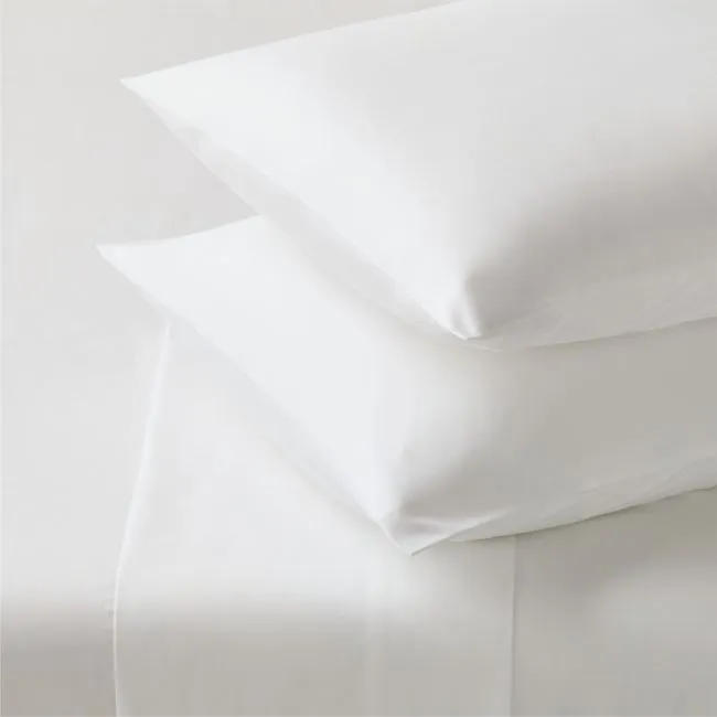 Premier White Organic Cotton Sateen 600 Thread Count King Sheet Set