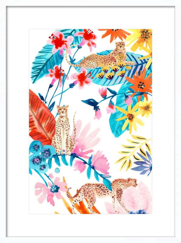 Cheetah Jungle by Jen Lindup for Artfully Walls