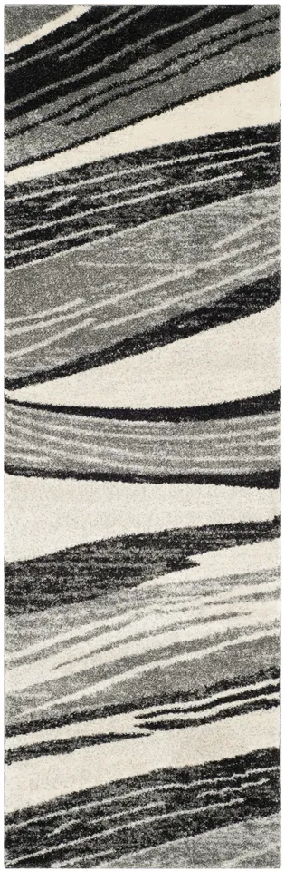 Arlo Home Woven Area Rug, RET2691-7912, Light Grey/Ivory,  2' 3" X 11'