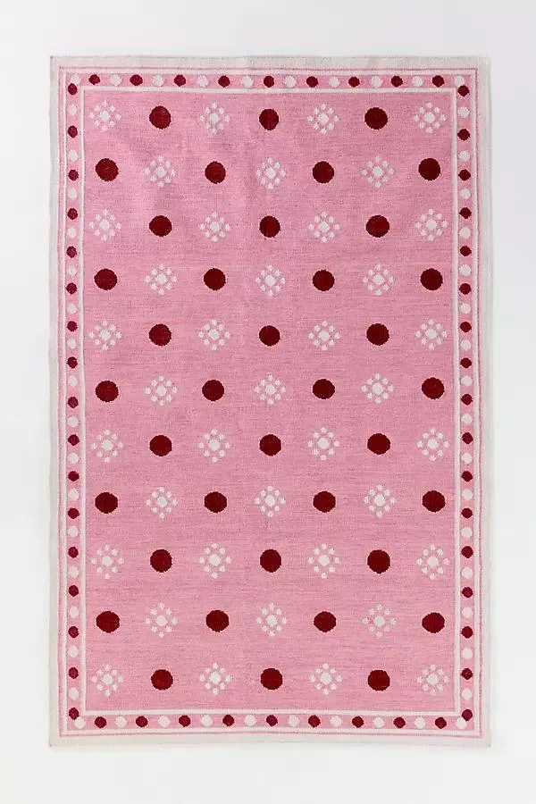 Polka Dot Indoor/Outdoor Flatwoven Rug