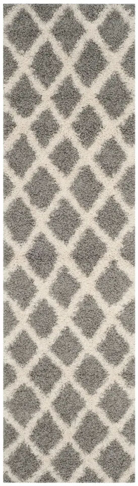 Arlo Home Woven Area Rug, SGDS258G, Grey/Ivory,  2' 3" X 8'