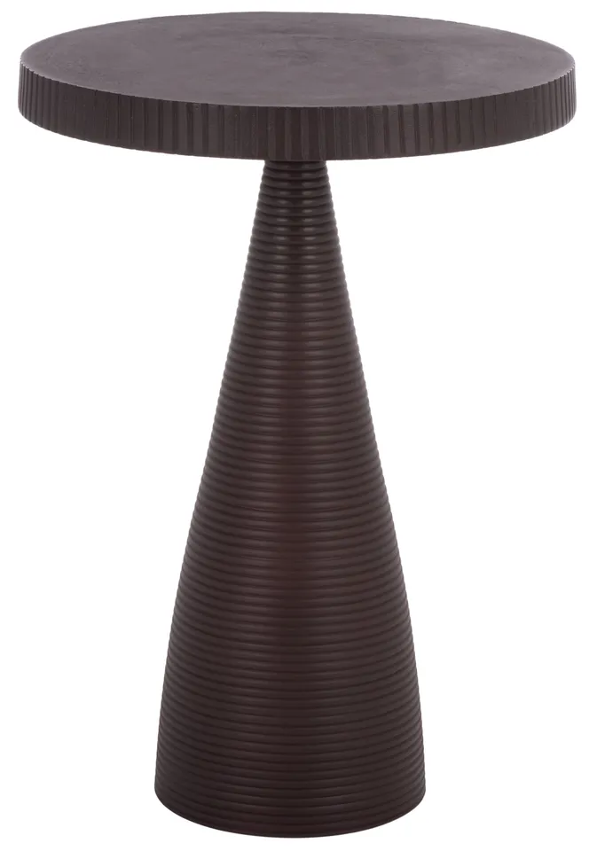 Champeaux Round Accent Table - Dark Red