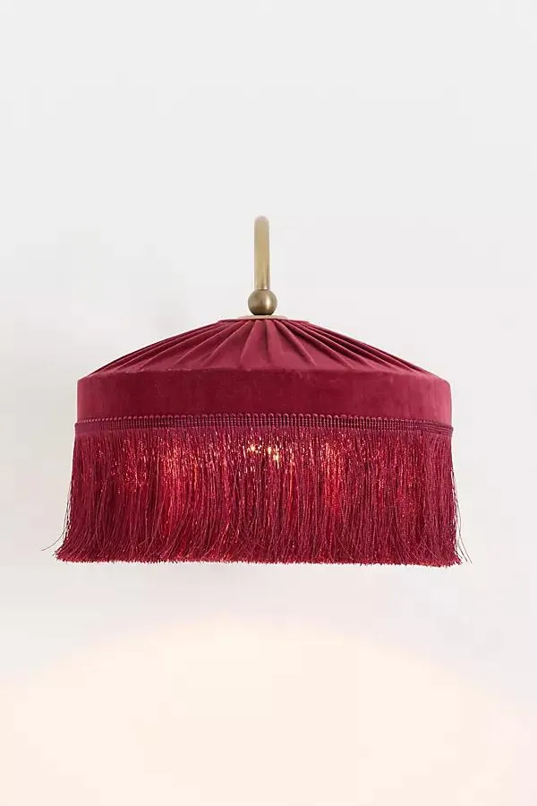 Sinclair Tassel-Fringed Velvet Sconce Wall Light