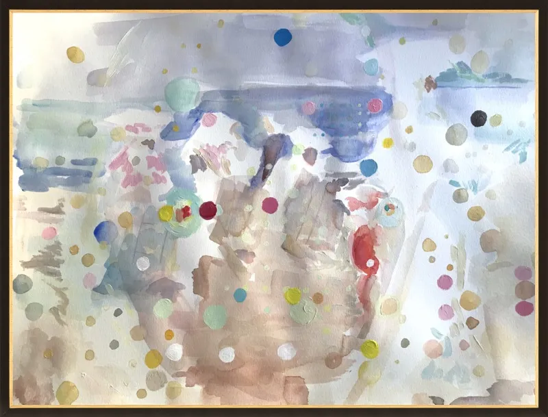 Beach scene (from memory)  by Hannah Dean for Artfully Walls