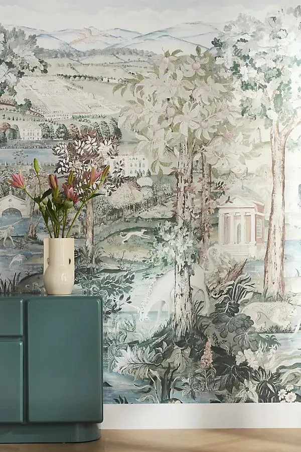 Arcadian Thames Leaves & Trees Mineral Wallpaper