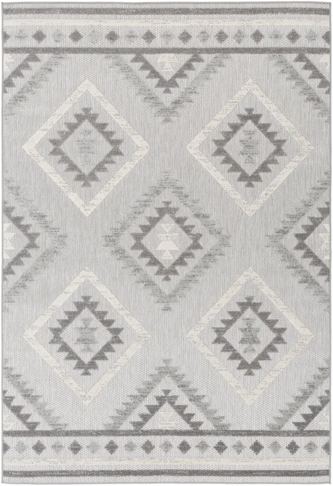 Big Sur Gray Outdoor 7'10" x 10'2" Machine Woven Rug