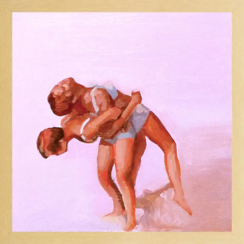 wrestling by Mary Sinner for Artfully Walls