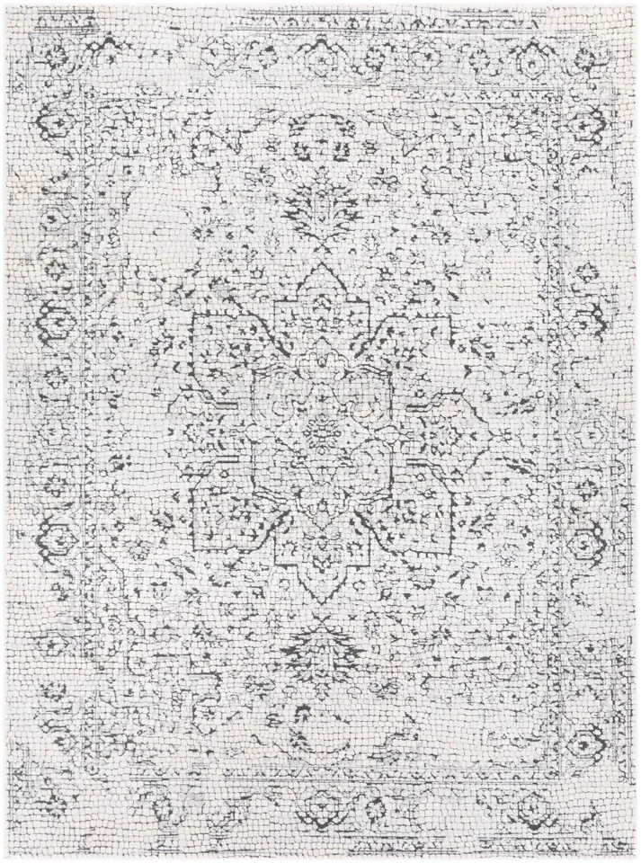 Venezia Gray Indoor 6'7" x 9'6" Machine Woven Rug