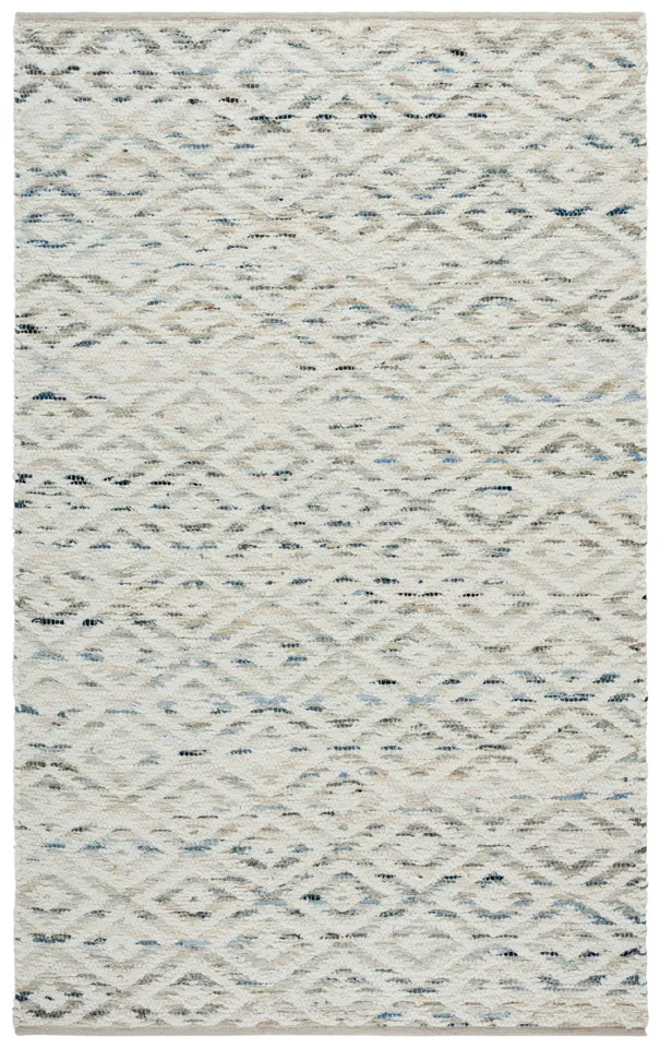 Safavieh Couture Natura Collection Hand Woven Area Rug, Blue / Ivory, 5' x 8'