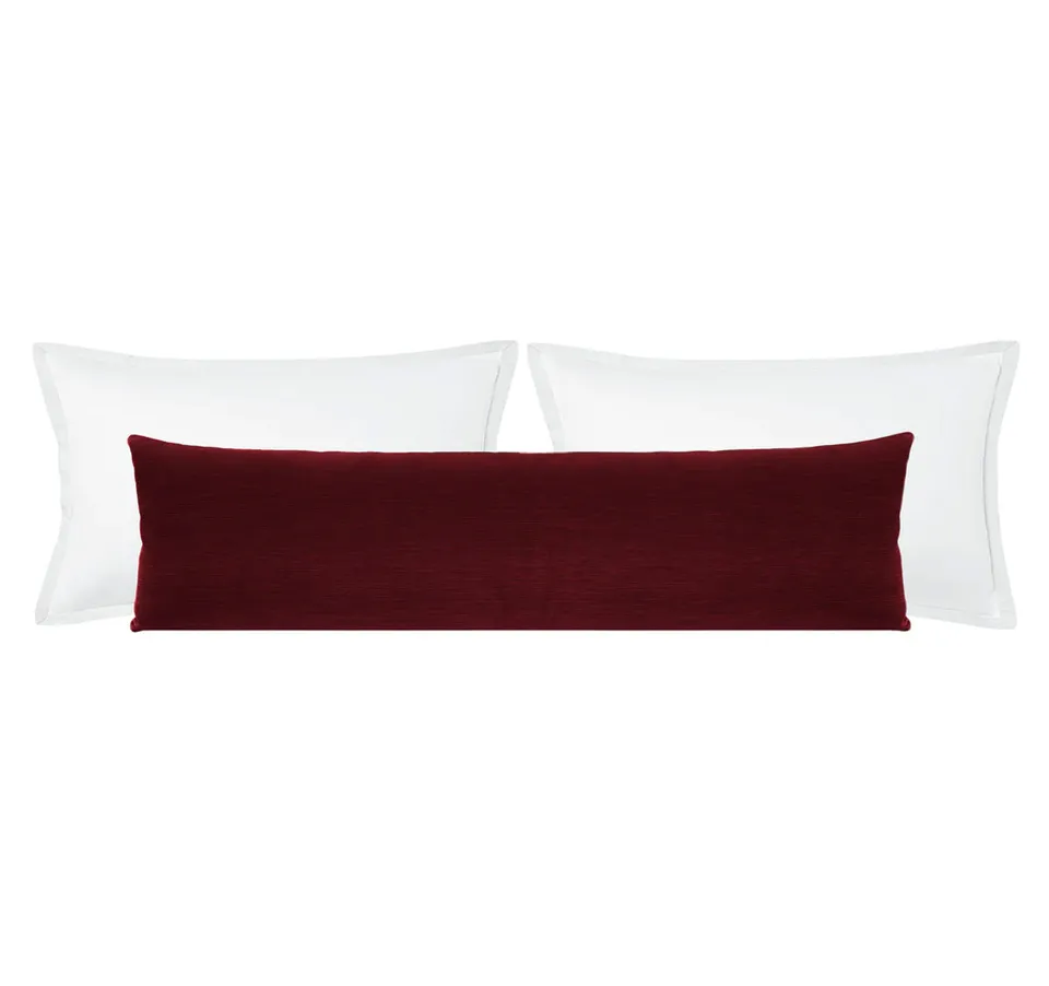 THE XL LUMBAR :: STRIE VELVET // CURRANT - SWATCH 4" X 4"