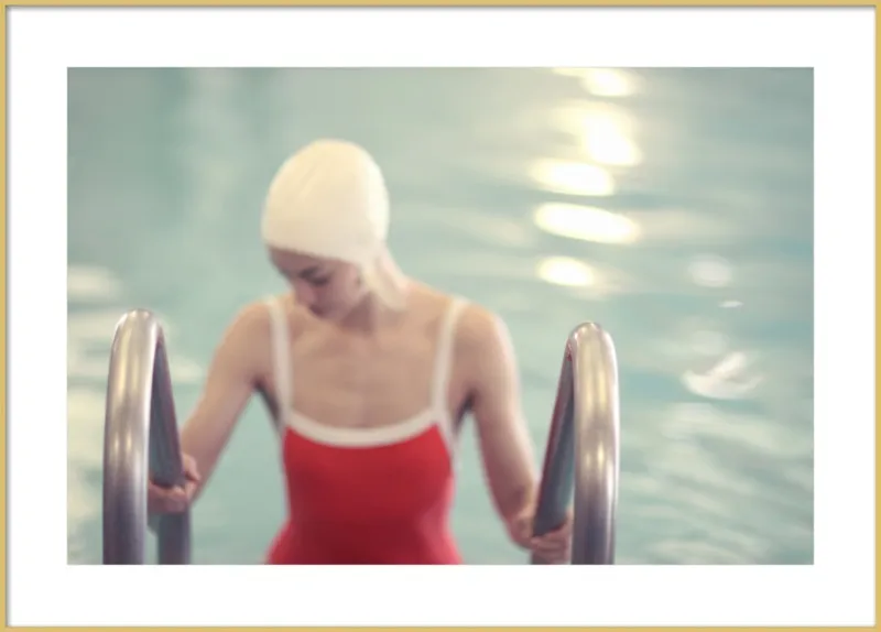 Swimmer in a Red Suit by Lucy Snowe for Artfully Walls