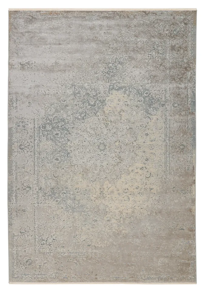 Alaina Medallion Gray/ Cream Area Rug (5'X8')