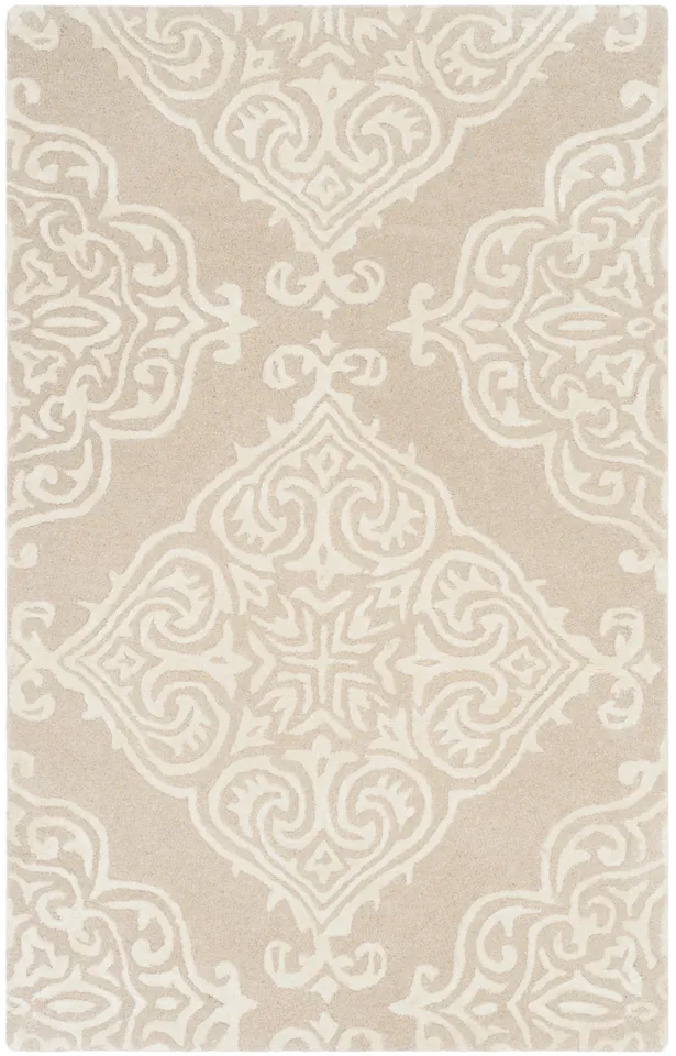 Arlo Home Hand Tufted Area Rug, GLM568E, Beige/Ivory,  2' X 3'