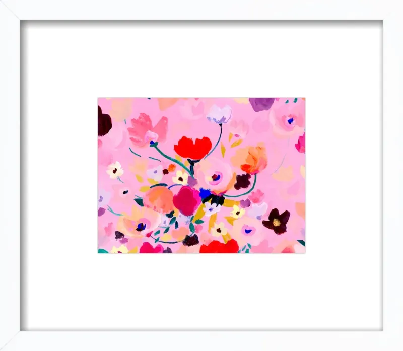 Pink Posey by KT Smail for Artfully Walls
