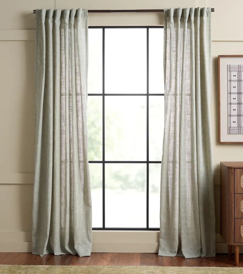 Ayla Window Panels 52x84", Set of 2 - Sage Green / Natural