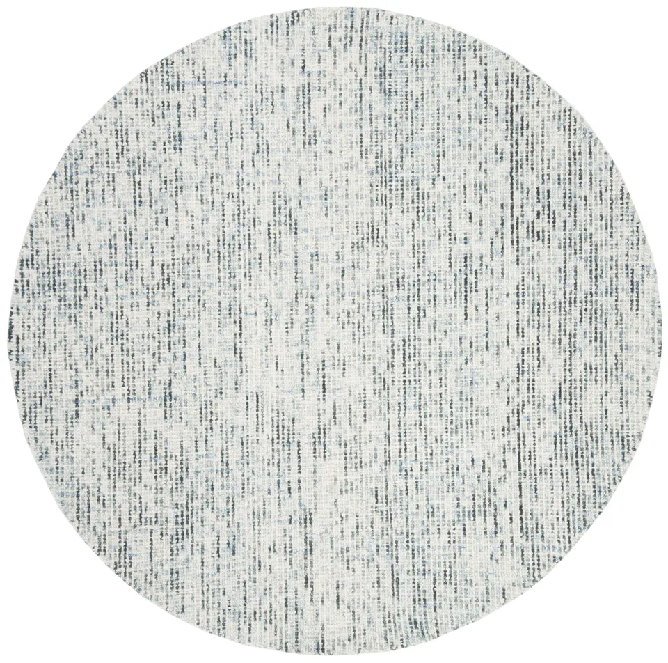 Arlo Home Hand Tufted Area Rug, ABT468B, Blue/Charcoal,  6' X 6' Round