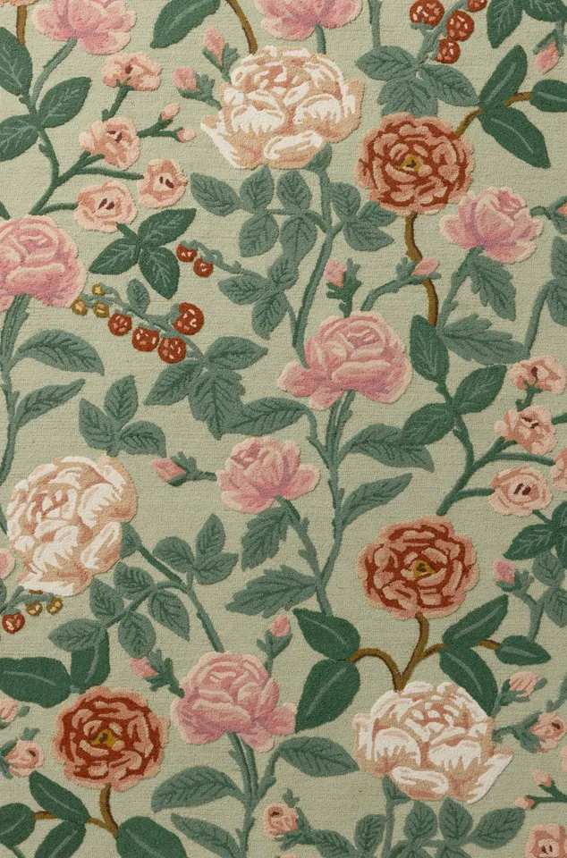Rifle Paper Co. x Loloi Highgrove Mint 2'-6" x 7'-6"