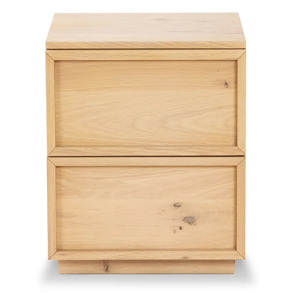 Zeus 2 Drawer Nightstand - Natural