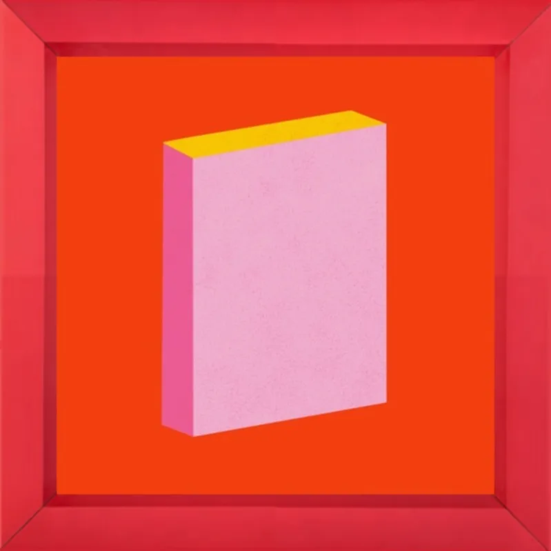 Color Books 3, Scarlet, Pink & Gold by Jessica Poundstone for Artfully Walls