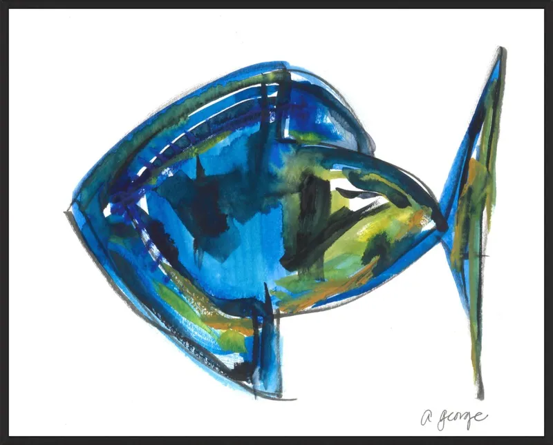 Asbtract Fish by Anthony George for Artfully Walls