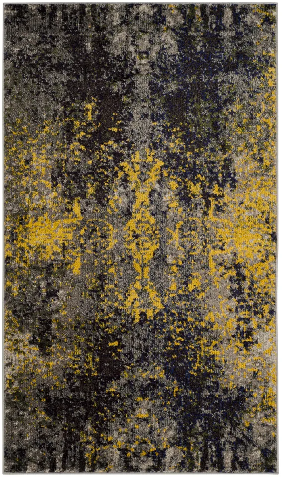 Arlo Home Woven Area Rug, MNC223G, Grey/Multi,  3' X 5'