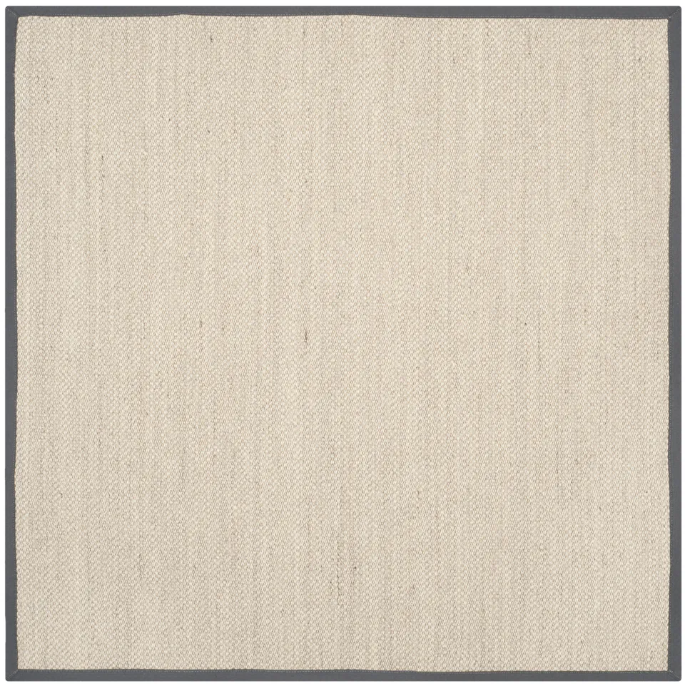 Arlo Home Woven Area Rug, NF143D, Marble/Dark Grey,  6' X 6' Square