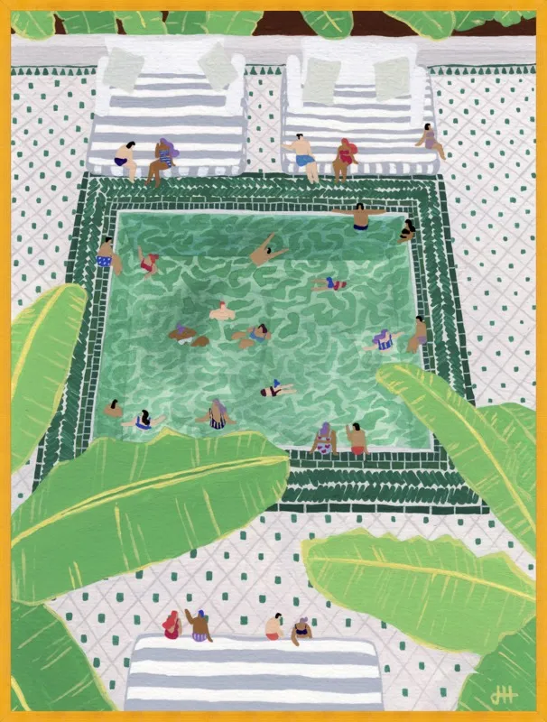 Green Riad by Joanne Ho for Artfully Walls