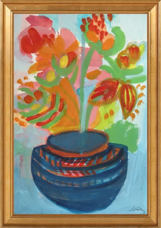 Red Flowers by Iria Fernandez Alvarez for Artfully Walls