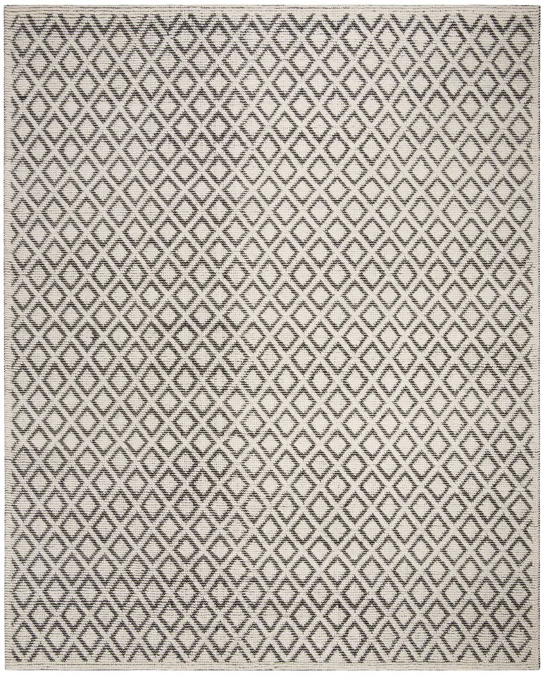 Arlo Home Hand Woven Area Rug, VRM304Z, Ivory/Black,  8' X 10'
