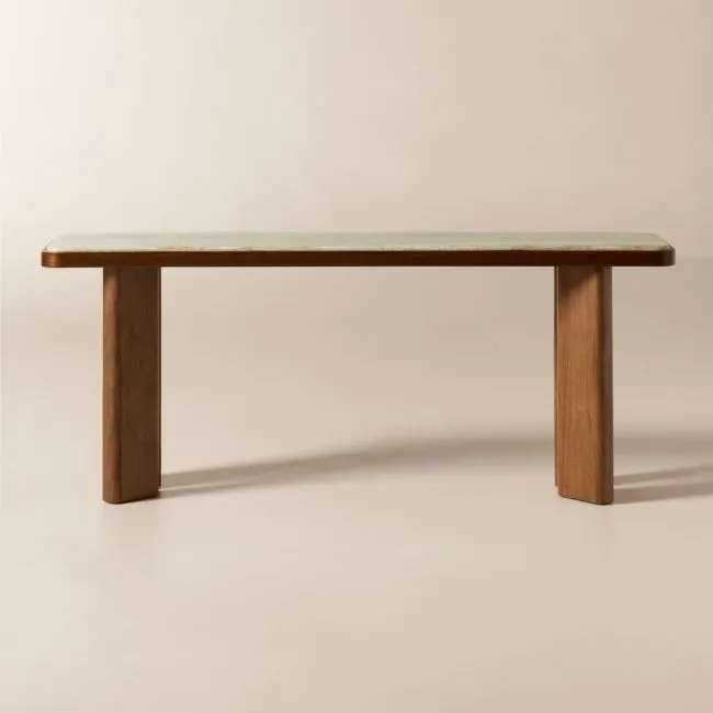 Rio 76" Onyx and Walnut Console Table