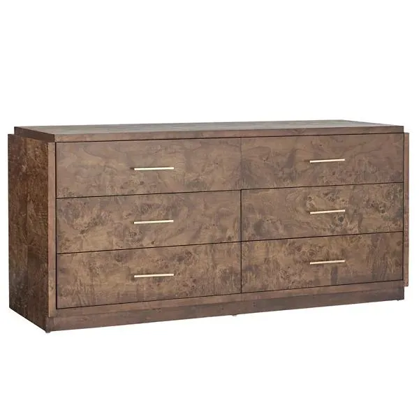 Scotsbrook Burl 6 Drawer Dresser