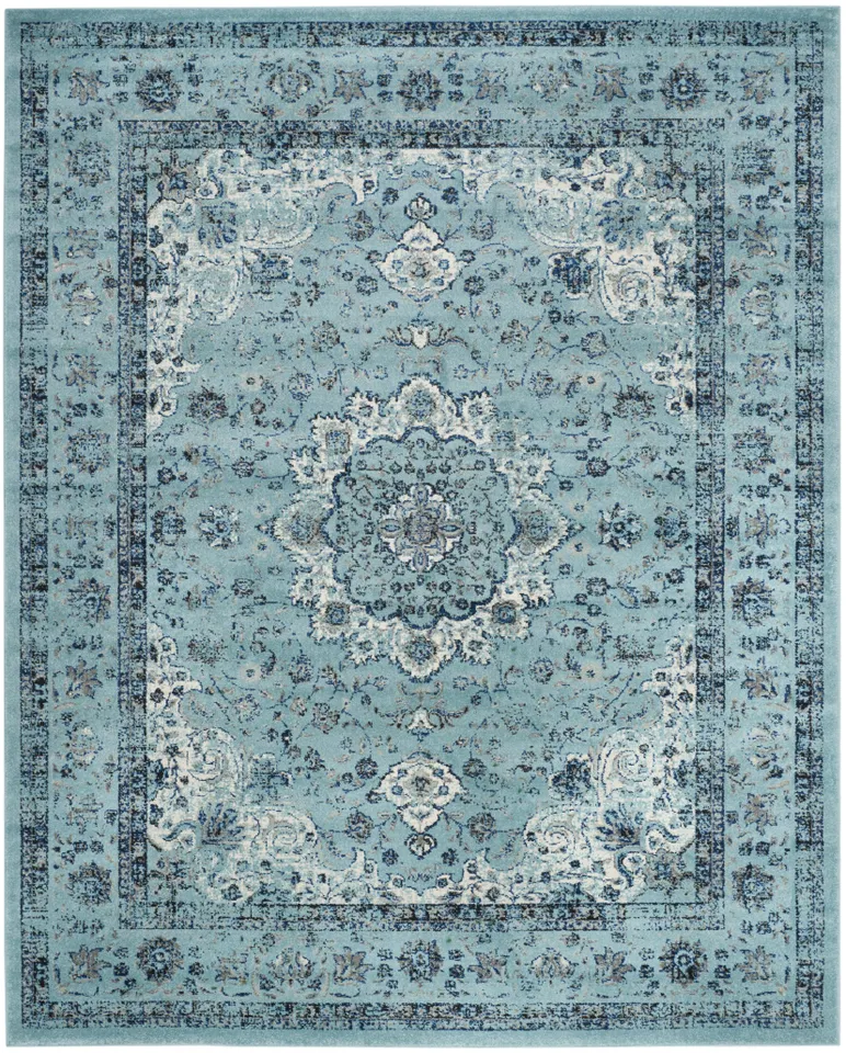 Arlo Home Woven Area Rug, EVK220E, Light Blue/Light Blue,  11' X 15'