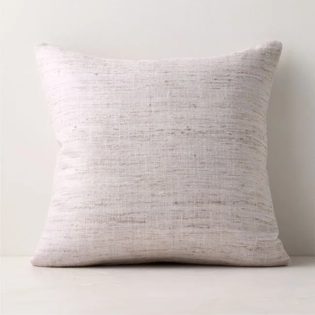 Raj Lavender Silk Throw Pillow with Down-Alternative Insert 20"x20"