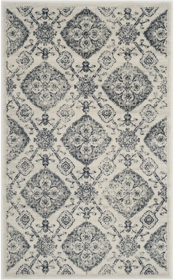 Arlo Home Woven Area Rug, CNG623C, Cream/Light Grey,  4' X 6'
