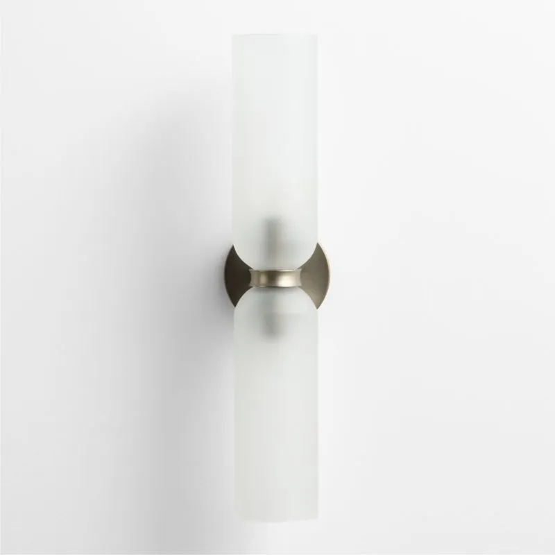 Velato Pewter and Glass Wall Sconce Light