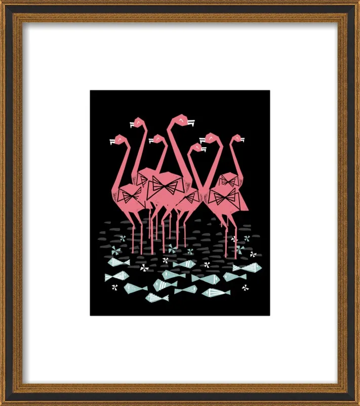 Flamingos by Andrea Lauren for Artfully Walls