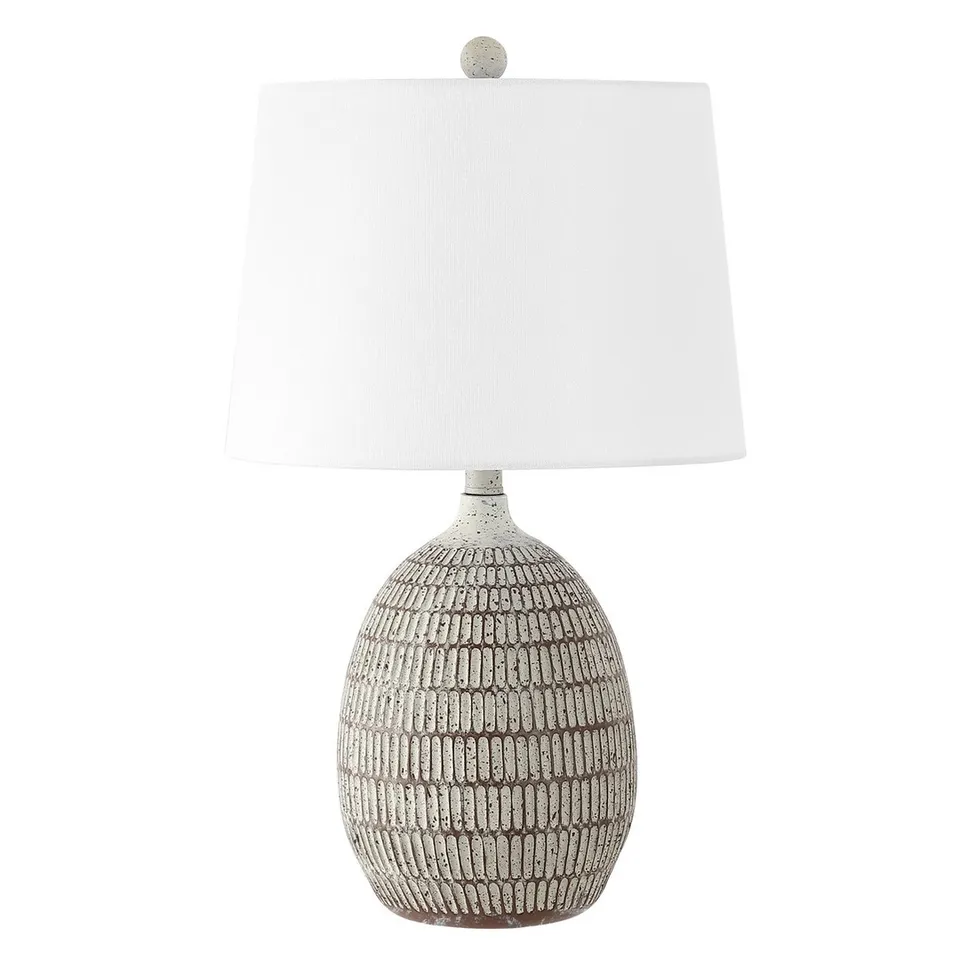 Dewlen 24" Table Lamp - Brown/White