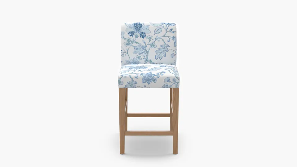 Signature Dining Counter Stool, Delft La Vendee, Natural Square Tapered Leg