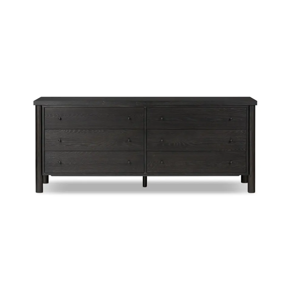 Roark 6 Drawer Dresser - Ebony Oak Veneer