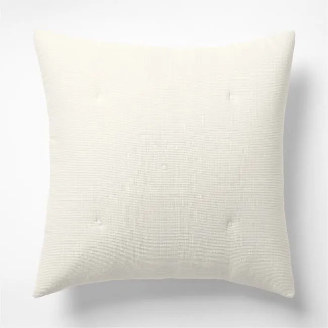 Organic Cotton Textured Natural Taupe Euro Bed Pillow Sham