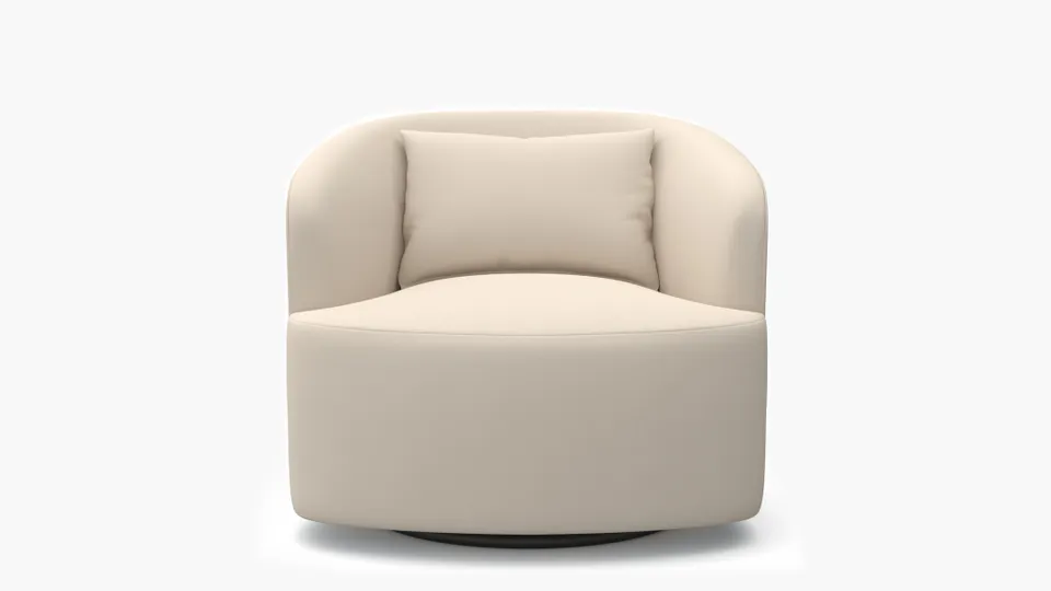 Deco Swivel Chair, Husk Everyday Linen