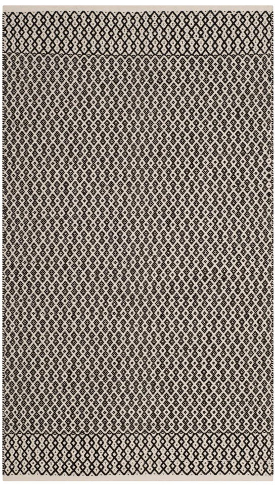 Arlo Home Hand Woven Area Rug, MTK339D, Ivory/Black,  3' X 5'