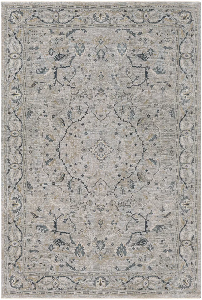 Brunswick Gray Indoor 6'7" x 6'7" Machine Woven Rug