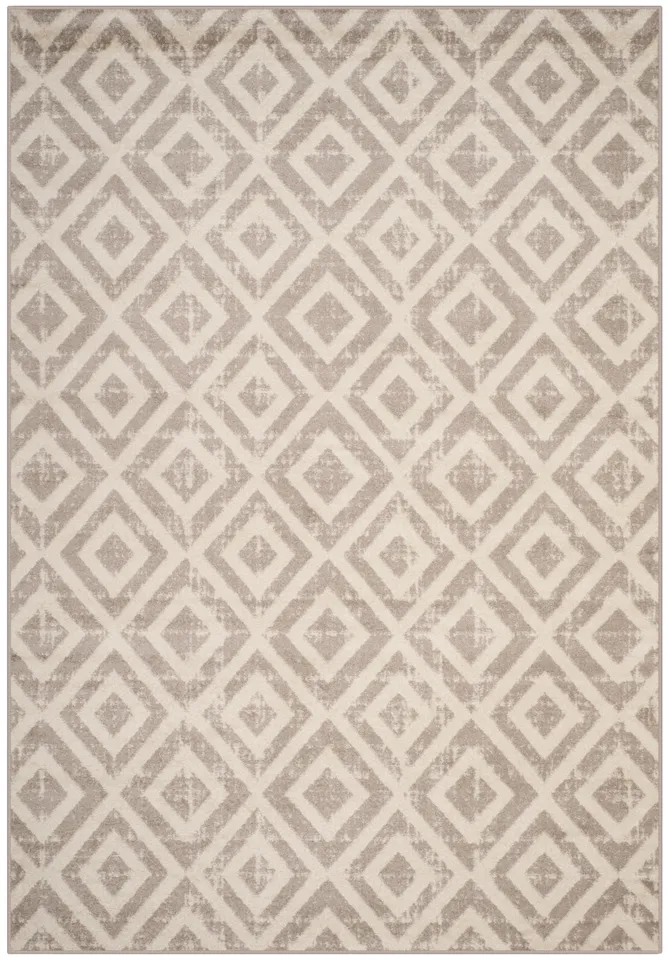 Arlo Home Woven Area Rug, AMS105A, Ivory/Mauve,  6' 7" X 9' 2"