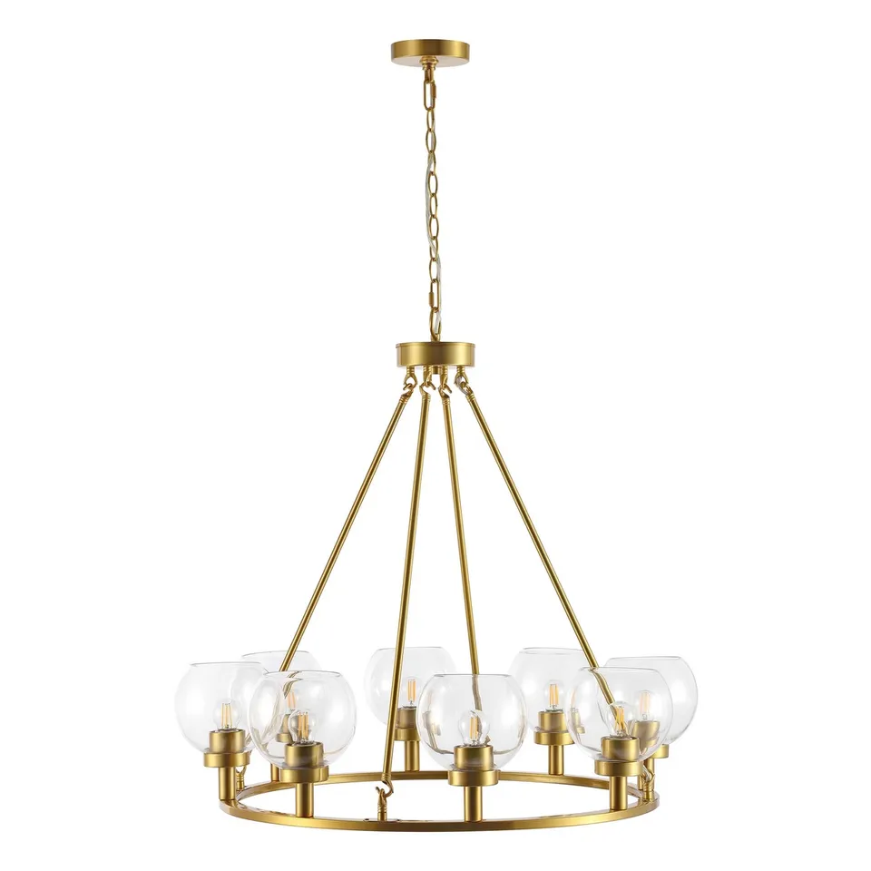 Sveda 8 Light 31.5" Chandelier - Brass