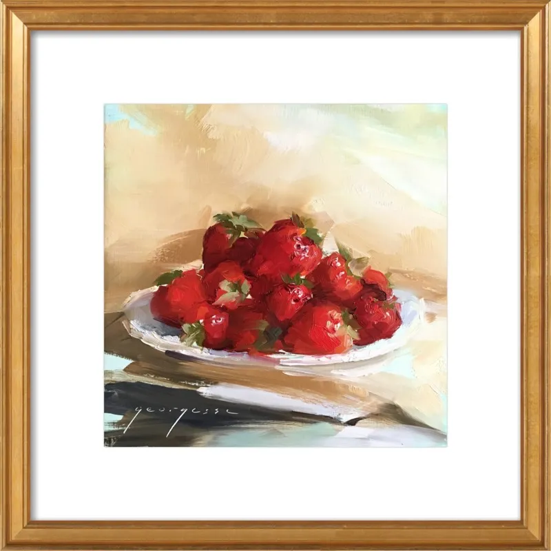 "Summer Strawberries 2" by Georgesse Gomez for Artfully Walls