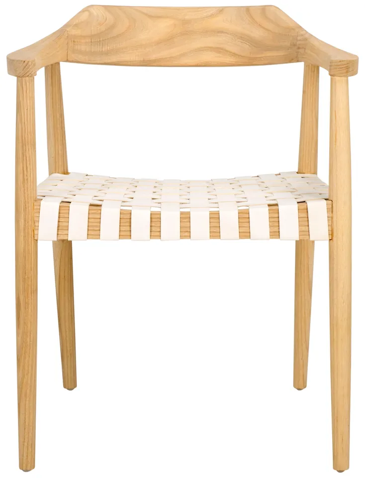 Amycus Accent Chair - White / Natural